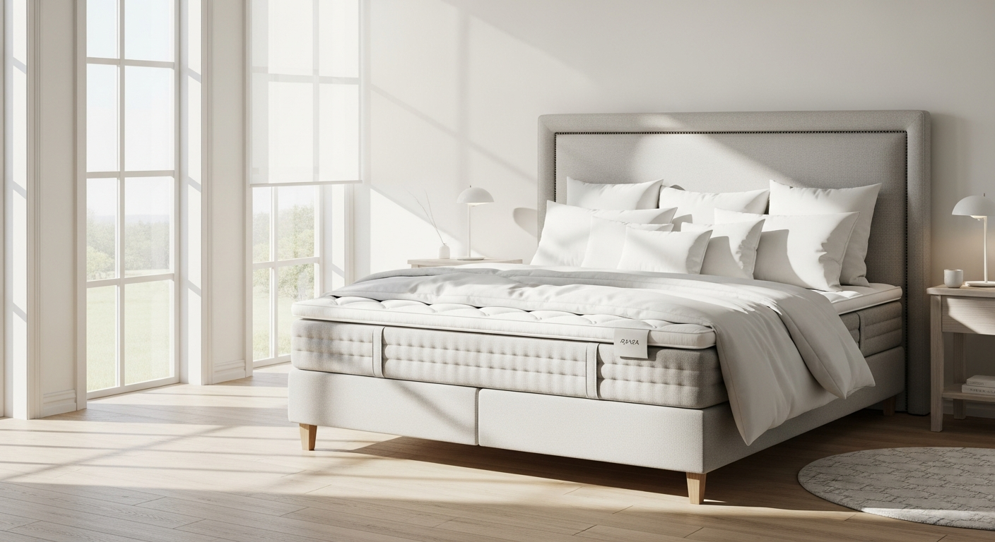 Prime Bed No. 1 Natural Continental Bed luxury Swedish sleep system for couples