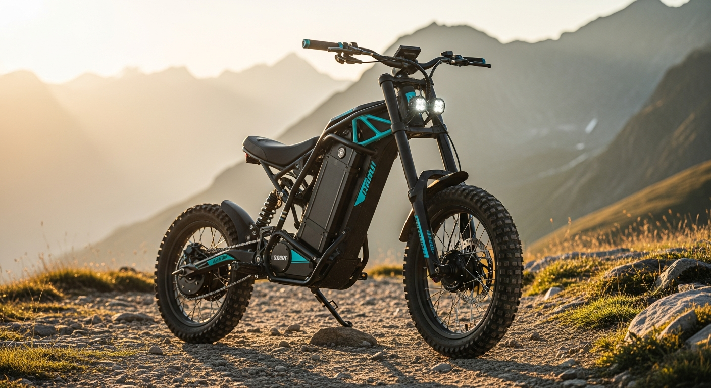 STREETBOOSTER Pollux off-road e-scooter on rugged terrain with 12-inch tires