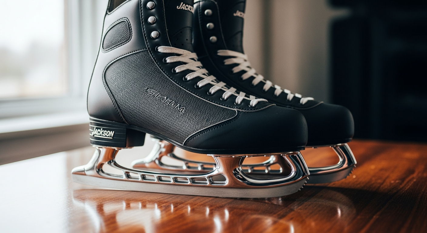 Jackson Ultima Freestyle Fusion figure skates with Mark II blades and padded tongue technology