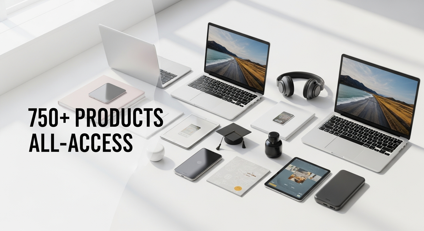 Techurie Academy All-Access Membership digital products library interface dashboard