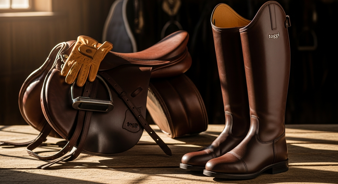 Toggi Calgary Long Leather Boots displayed in black and brown nubuck leather