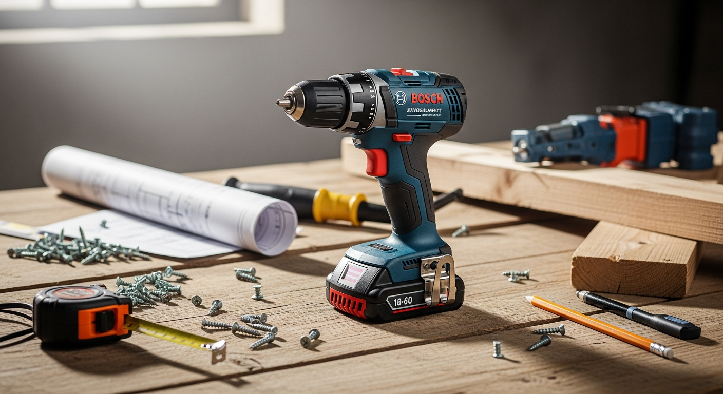 Bosch UNIVERSALIMPACT 18V-60 brushless cordless combi drill with battery and charger kit