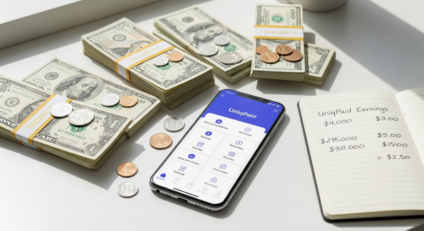 UniqPaid paid surveys and offers platform interface dashboard