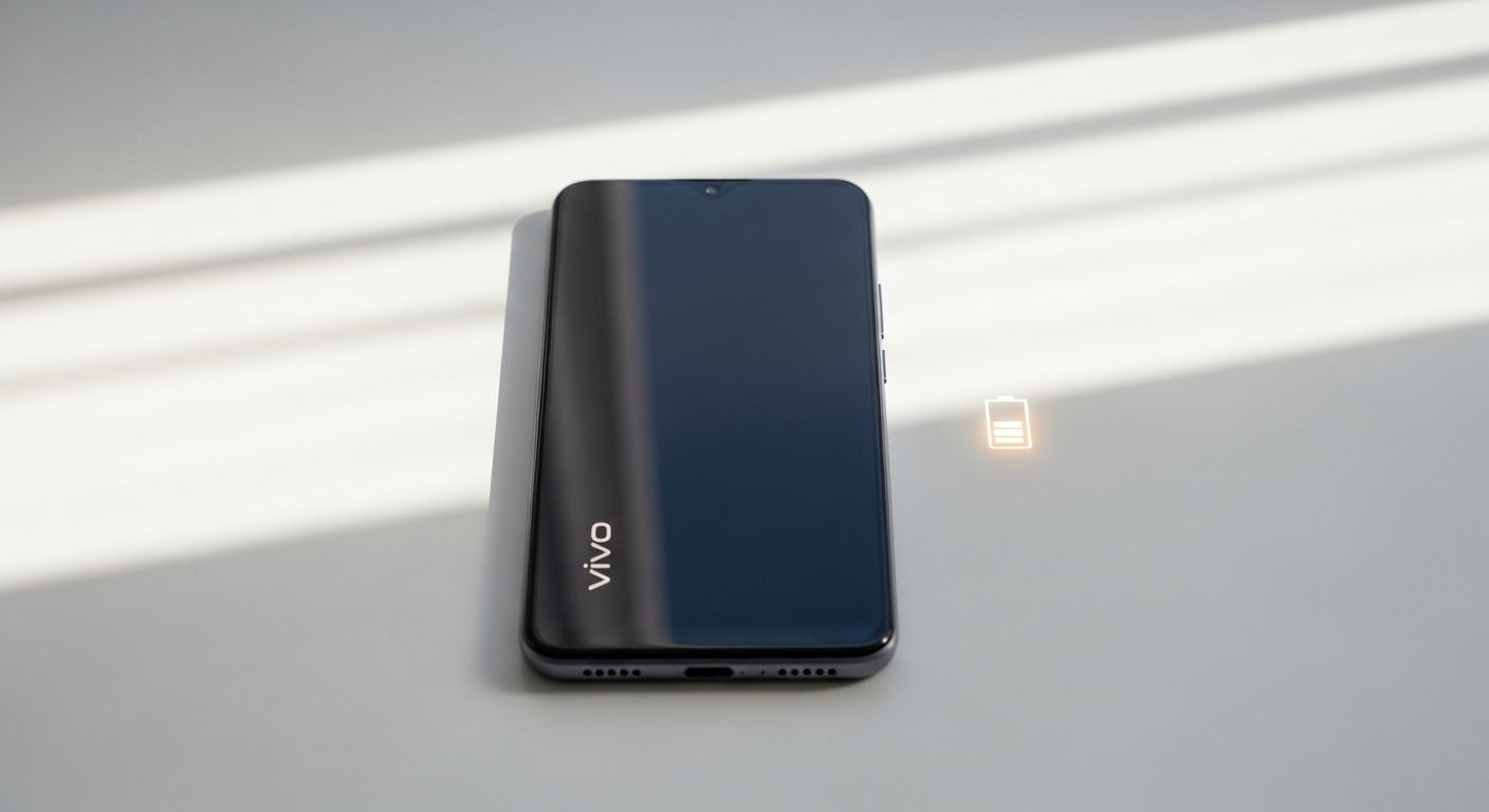 Vivo Y28 smartphone displaying battery health and durability features