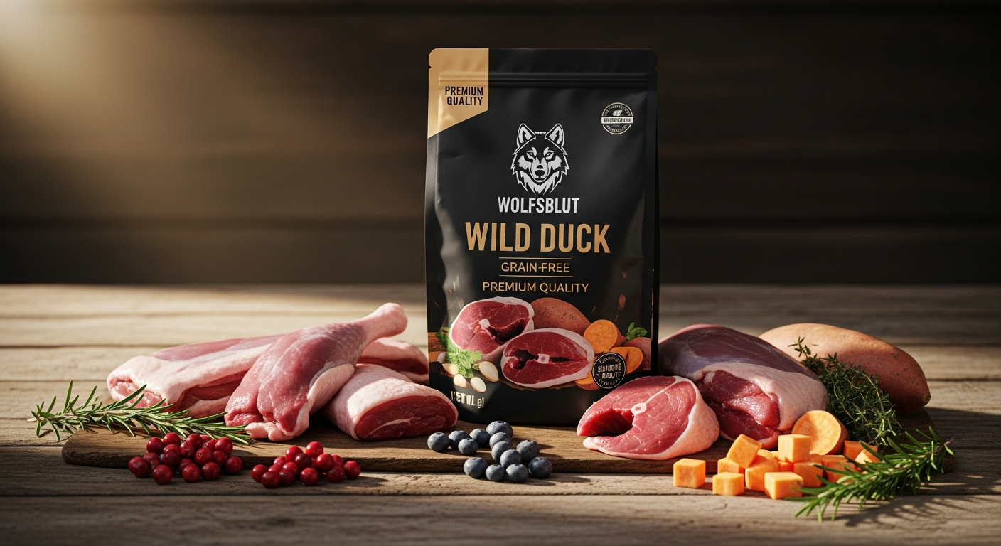 Wolfsblut Wild Duck Adult Dry Dog Food premium grain-free kibble for sensitive dogs