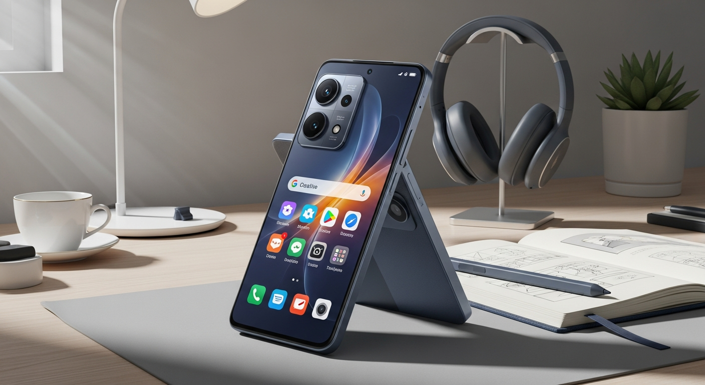 Xiaomi Redmi Note 15 Pro 5G smartphone displaying 200MP camera and 120Hz AMOLED screen