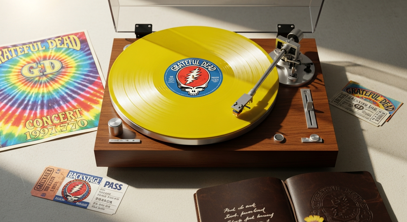 Grateful Dead Skeletons From the Closet yellow vinyl record exclusive edition